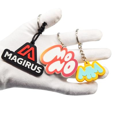 China Durable Custom Soft Rubber Silicone Key Ring Key Chain Vinyl PVC Key Chain for sale