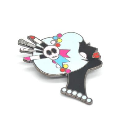 China Antique Plated China Shield Duck Dresser Screw Rubber Butterfly Clutch Girls Hard Enamel Pin Accessories for sale