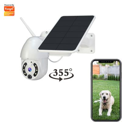 China NIGHT VISION 1080P PTZ Camera 2MP Tuya Outdoor Security Camera WiFi Wireless Two Way Audio Waterproof CCTV Solar Cameras for sale