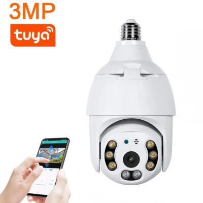 China Tuya NIGHT VISION CCTV Wireless IP Infrared Security Cam Camera Network Monitoring 3MP Bulb Cameras Wifi Indoor Home Security Camera for sale