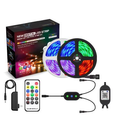 China LANDSCAPE Custom 5 Band 10 Wire Multimeter With RF17 Keys Wifi Music App Controller 5050 RGB Waterproof Led Strip Light Set 5 10 Meters for sale