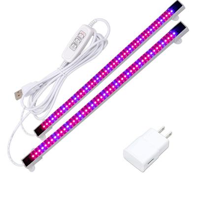 China Seed Starting 2021 Full Spectrum Purple Indoor Hydroponic Spectrum Two Row 13.2 Inch Full Led Grow Light For Succulents Flower for sale