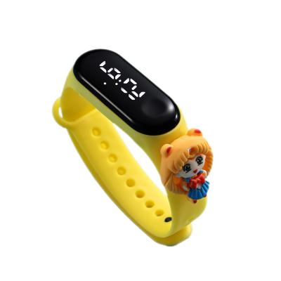 China Aisha Cartoon Digital Touch Screen Automatic Students New Date Gift Watch Led Electronic Watch Cartoon Doll Wristwatch Waterproof Reloj for sale