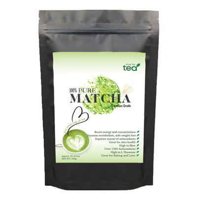 China EU Standard Matcha Tea Wholesale 100g Packed Authentic Matcha Organic Matcha Green Tea From Factory Direct for sale