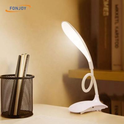 China Modern LED Clip On Reading Light Touch Control Anti-Glare Eye To Protect Desk Light Flexible Neck 360 Degree USB Rechargeable Reading Lamp for sale