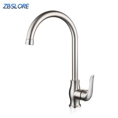 China New Arrival Modern Kitchen Faucet Water Tap Hot And Cold Brushed Mixer For Kitchen for sale