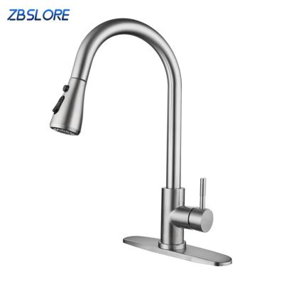 China Electric Faucets 2021 Chinese Touch Control Pull Out Spray Kitchen Faucet With Pull Out Spout for sale