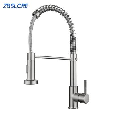 China Hot Sale Modern Spring 2 Way Pull Out Kitchen Faucet OEM Touch Faucet Pull Out Kitchen Faucet for sale