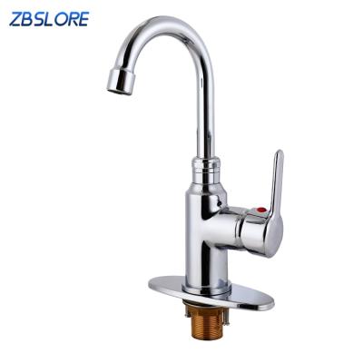 China Wholesale Modern Hot And Cold Water Basin Faucet One Hole Kitchen Mixer Basin Faucet With Cover for sale