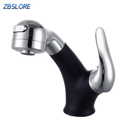 China Contemporary Rotatable Two Mode Basin Faucet Deck Mount Brass Material Single Handle Basin Faucet for sale