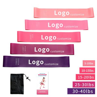 China Wholesale Custom Logo Workout Fitness Exercise Equipment Gym Strength Latex Resistance Training Band for sale