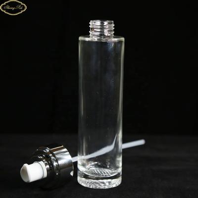 China 120ml Personal Care Cylinder Personal Care Essential Oil Serum Glass Bottle Perfume Hair Oil Bottles for sale