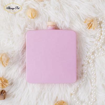 China Best Personal Care 100ml Rose Rectangle Fragrance Diffuser Refillable Perfume Atomizer Reed Diffuser Bottle for sale