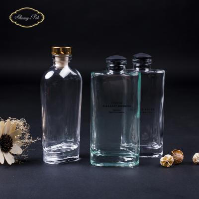 China Best Personal Care 150ml 200ml Rectangle Clear Perfume Diffuser Refillable Perfume Atomizer Reed Diffuser Bottle for sale