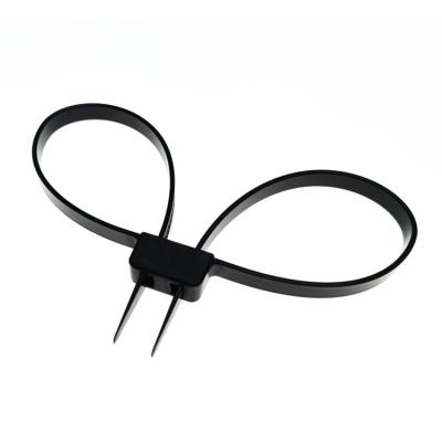 China 12*690 mm Self-locking Pull Tight Police Security Double Flex Plastic Nylon Handcuffs for sale