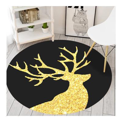 China Washable Custom Commercial Logo 3d Carpet Round Living Room Carpet for sale