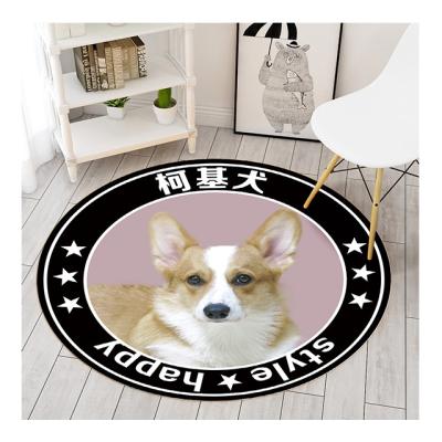 China Round Pad Cartoon Play Baby Play Pad J Kid Circular Carpet Living Room Can Be Customized for sale