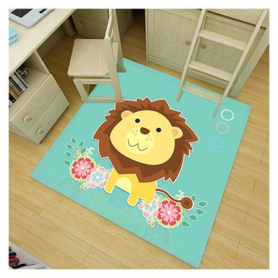 China Washable Stylish Top Quality 3d Cartoon Plush Square Carpet for sale