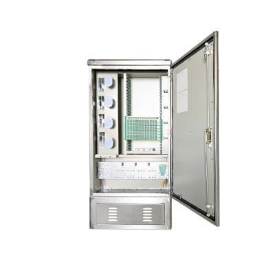 China High Quality China Unicom Fiber Optic Cabinet 288 Outdoor Core Stainless Steel Telecom / Mobile / Cross Connection Cabinet for sale