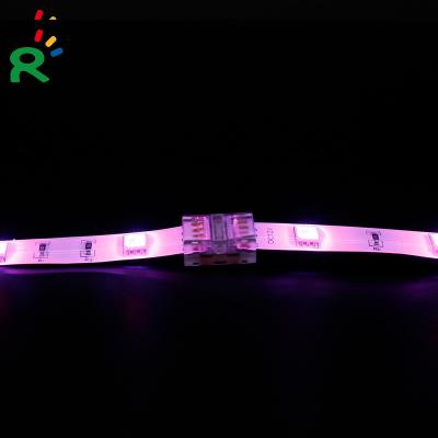 China 10mm Solderless PCB Adapter Terminal Extension 4 Pin Solderles RGB Led Strip Light Connectors For Smd5050 Led Strip Multicolor for sale