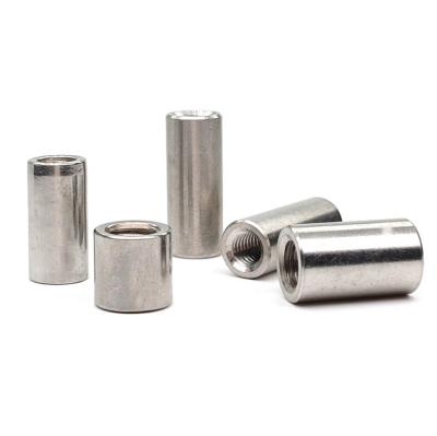 China Heavy industry stainless steel wholesale screw connection welding thickened long cylindrical nut for sale