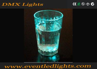 China OEM Logo Plastic Octagonal Led Light Up Glasses 300ml Flashing for sale