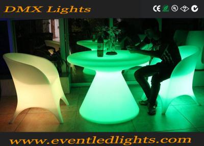 China Plastic material illuminated led sofa chair for events , led illuminated furniture for sale