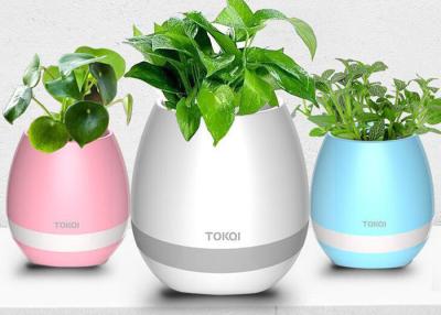 China ABS material Smart Touch Plant Piano Music LED Flower Pots Wireless Bluetooth for sale