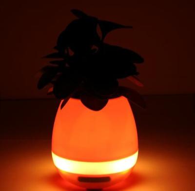 China Touching Singing Plant LED Flower Pots Interaction Bluetooth Speaker Smart Music for sale