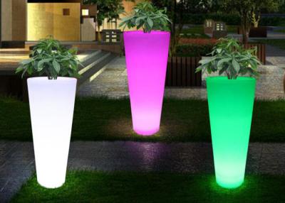 China Waterproof Color Change Led Flower Pots , Outdoor Balcony Light Up Flower Pots for sale