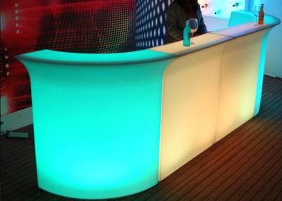 China Durable Beautiful Romantic Led Bar Furniture Flashing Club Counter PE High Level Materials for sale