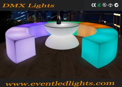 China Battery Source Illuminated Light Round LED Bar Table Rgb Color Changing CE Passed for sale