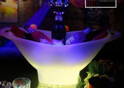 China 2018 Hot Plastic Champagne Acrylic Led Ice Bucket For Beer , Colour Changing Ice Bucket for sale