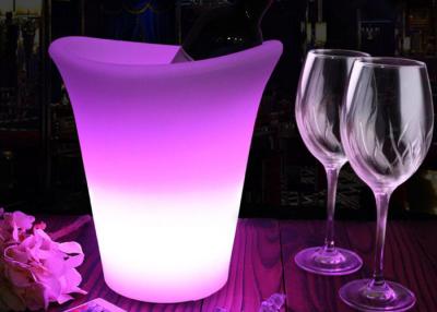 China Nightclub Flashing Beer Buckets , Customized Logo LED Illuminated Ice Bucket for sale