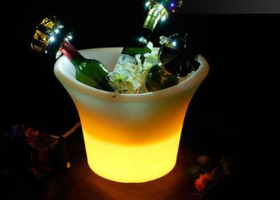 China Plastic PE Led Ice Buckets / Illuminated Ice Bucket With Rechargeable Battery for sale