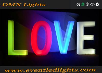 China Event Party Light Up Love Letters Led Rechargeable Color Changing Lighting Numbers for sale