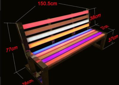 China Van het openlucht Rgb Navulbare LEIDENE de Lichte Bank Stoel Kleurrijke Park 2 Jaar Garantie Te koop