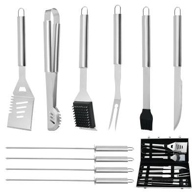 China Easily Cleaned Outdoor Iron Dish Barbecue Fork Shovel Cut Complete Box Stainless Steel BBQ BBQ Grill Set Aluminum Tool Kit for sale