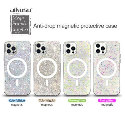 China Custom Unique Shockproof Transparent Water Proof Protective Eco Friendly Magnetic Charging Phone Cases With Designs For Iphone 12 for sale