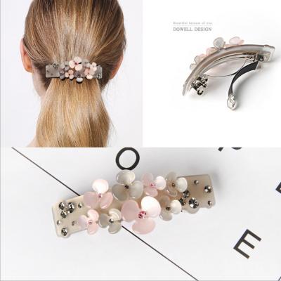 China Environmental friendly factory wholesale flower acetate hair ornaments hot sale for sale