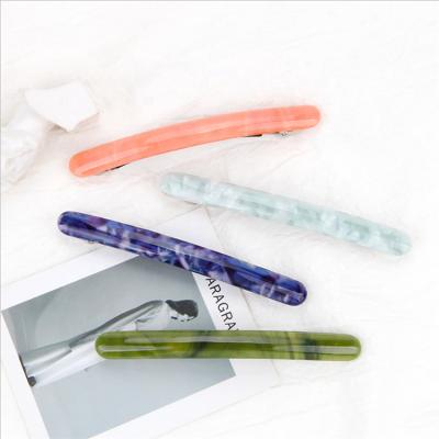 China 10cm newest retro color hair accessories environmental friendly acetic acid band simple spring clip long for sale