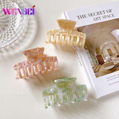 China 2022 Handmade And Polish Hot Sale Elephant Rectangle Hair Claw Clips For Women Acrylic Acetate Hair Claws Clips Women Hair Clip Claw Marble for sale