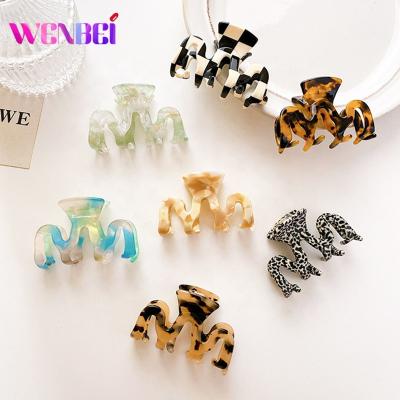 China 2022 Handmade Hot Selling Simple Stylish Hair Accessories Acetate Polish TK M Shape Claw Clips Women Hair Claw Clips for sale