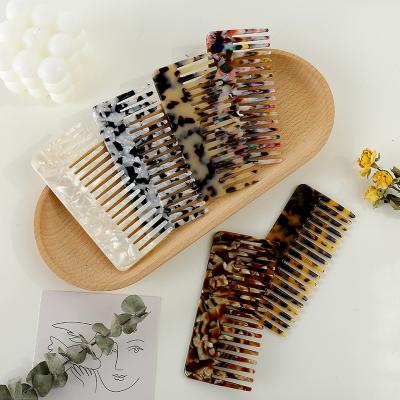 China Environmental Friendly European And American Statistical Institute Style Fashion Acetate Hair Comb 11.5cm Anti-Static Eco Friendly Hair Comb For Women for sale