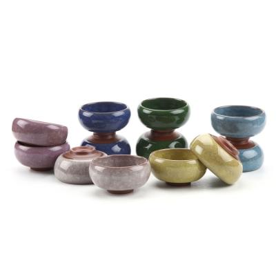 China With Drainage Hole Decorative Mini Bulk Ice Glazed Ceramic Pots For Indoor Plants Small Succulent Pots Ceramic Pots for sale