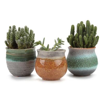 China Contemporary Wholesale 2.5 Inch Mini Succulent Pots For Mini Cactus Pot Planter Ceramic Succulent Pots for sale