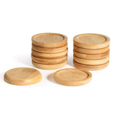 China Wholesale Minimalist 2 Inch Bamboo Saucers for Plant Small Wooden Trays and Cups Wooden Trays for sale