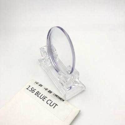 China Single Vision 1.56 Block Lenses Hmc Uv420 Light Blue Resin Optical Clear Single Vision Cw55 Blue Block Lens for sale