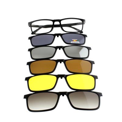 China TR-90 Clip On Sunglasses Fashion Optical Sunglasses Frame Eyeglasses Frames For Men for sale