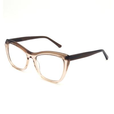 China For Glasses Frame Fashionable Handmade Acetate Frame Glass Eyewear Premium Glass Acetate Optical Frames for sale